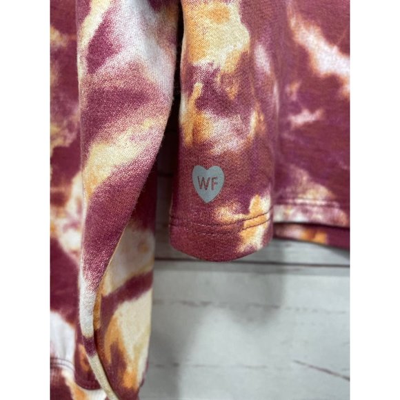 WILDFOX Sweat Tie Dye Crop Long Sleeve Sweatshirt Size Medium NWT - Picture 5 of 6